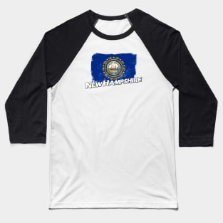 New Hampshire flag Baseball T-Shirt